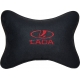 Подушка на подголовник алькантара Black (красная) LADA