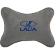 Подушка на подголовник алькантара L.Grey (синяя) LADA