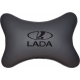 Подушка на подголовник экокожа L.Grey (черная) LADA