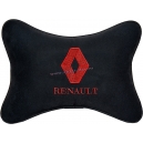 Подушка на подголовник алькантара Black (красная) RENAULT