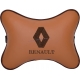 Подушка на подголовник экокожа Fox (коричневая) RENAULT