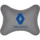 Подушка на подголовник экокожа L.Grey (синяя) RENAULT
