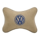 Подушка на подголовник алькантара Beige (синяя) VW