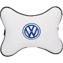 Подушка на подголовник экокожа Milk (синяя) VW
