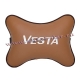 Подушка на подголовник экокожа Fox c логотипом автомобиля LADA Vesta